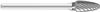 70315-FULLERTON - 6.40mm (.2520) Round Tree Shape (MSF-51) Single Cut Solid Carbide Burr (Rotary File)