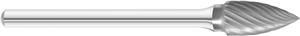 70113-FULLERTON - 1/4 (.2500) Pointed Tree Shape (SG-51) Single Cut Solid Carbide Burr (Rotary File)