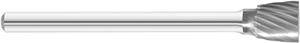 70117-FULLERTON - 1/4 (.2500) Inverted Cone (SN-51) Single Cut Solid Carbide Burr (Rotary File)