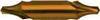 614-2.00 - 2mm Diameter Center Drill, 2 flutes, HSS, TiN Coated, Straight Shank, 118° Point, Right Hand Cut