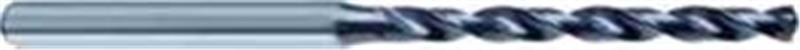 6408-2.78 - 7/64 Inch Diameter, 8xD Drill, 2 flutes, Carbide, TiAlN Coated, with Coolant, Straight Shank, 135° Point, Right Hand Cut
