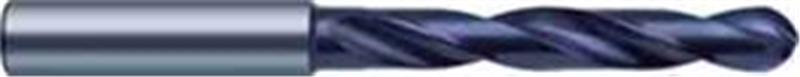 6501-12.700 - 1/2 Inch Diameter, 5xD Drill, 2 flutes, Carbide, FIREX Coated, with Coolant, Straight Shank, Radius Point, Right Hand Cut