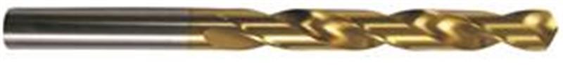 651-0.520 - 0.52mm Diameter Jobber Drill, 2 flutes, HSS, TiN Coated, Straight Shank, 118° Point, Right Hand Cut, 10/pack