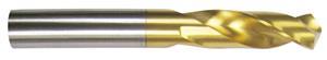 653-3.60 - 3.6mm Diameter Screw Machine Drill, 2 flutes, HSS, TiN Coated, Straight Shank, 118° Point, Right Hand Cut