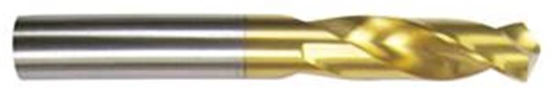 653-5.06 - #8 Diameter, Screw Machine Drill, 2 flutes, HSS, TiN Coated, Straight Shank, 118° Point, Right Hand Cut
