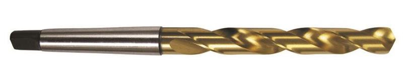 654-23.750 - 23.75mm Diameter Jobber Drill, 2 flutes, HSS, TiN Coated, Morse taper Shank, 118° Point, Right Hand Cut