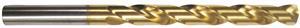 657-9.700 - 9.7mm Diameter Jobber Drill, 2 flutes, HSCO, TiN Coated, Straight Shank, 130° Point, Right Hand Cut