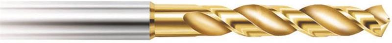 658-7.90 - 7.9mm Diameter Jobber Drill, 2 flutes, HSCO, TiN Coated, Straight Shank, 130° Point, Right Hand Cut
