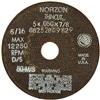 66252809829 - 5 x .050 x 7/8 Inch NorZon Plus Right Cut Right Angle Cut-Off Wheel Type 01/41 NORZON THINCUT