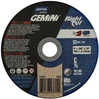 66252823604 - 6 x .040 x 7/8 Inch Gemini Right Cut EVO Right Angle Cut-Off Wheel 36 Grit Aluminum Oxide Type 01/41