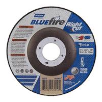 66252843219 - 4-1/2 x .045 x 7/8 Inch BlueFire Right Cut Cutting Wheel 24 Grit Zirconia Alumina/Aluminum Oxide Type 27/42