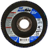 66254461163 - 4-1/2 X 1/4 X 7/8 Inch NorZon BlueFire R884 Flap Disc Type 29 Conical 60 Grit Z/A