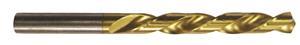 664-0.900 - 0.9mm Diameter Jobber Drill, 2 flutes, HSS, TiN Coated, Straight Shank, 118° Point, Left Hand Cut, 10/pack