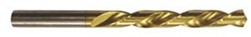 664-1.090 - #57 Diameter, Jobber Drill, 2 flutes, HSS, TiN Coated, Straight Shank, 118° Point, Left Hand Cut, 10/pack