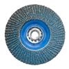66623399136 - 4-1/2 X 5/8-11 Inch Flap Disc BlueFire Quick Trim Type 27 Plastic Plate 36 Grit