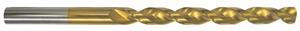 668-3.45 - #29 Diameter, Taper Length Drill, 2 flutes, HSS, TiN Coated, Straight Shank, 130° Point, Right Hand Cut
