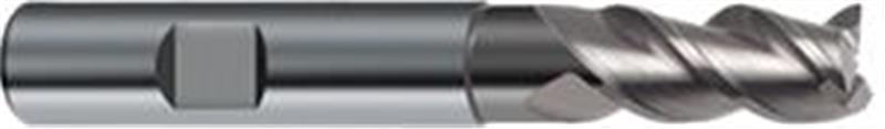 6702-4.000 - 4mm Diameter Endmill, 6mm shank, 3 flutes, 11mm Length of Cut, 18 Reach (mm), Carbide, HB Shank, 57mm Overal Length, 39/40/41° Helix Angle, 0.08 chamfer (mm)