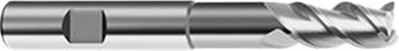 6703-16.00 - 16mm Diameter Endmill, 16mm shank, 3 flutes, 32mm Length of Cut, 58 Reach (mm), Carbide, Bright Finish, HB Shank, 108mm Overal Length, 39/40/41° Helix Angle, 0.32 chamfer (mm)