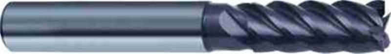 6709-25.000 - 25mm Diameter Endmill, 25mm shank, 5 flutes, 45mm Length of Cut, 63 Reach (mm), Carbide, FIREX Coated, HA Shank, 121mm Overal Length, 45° Helix Angle, 0.2 chamfer (mm)