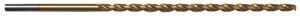 671-4.800 - #12 Diameter, Extra Length Drill, 2 flutes, HSS, TiN Coated, Straight Shank, 130° Point, Right Hand Cut