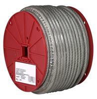 7000697 - 3/16 Inch 7 x 19 Cable, Clear Vinyl Coated to 1/4 Inch, 250 Ft. per Reel