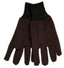 7100 - Large Cotton/Polyester Blend, Clute Pattern with Knit Wrist, Brown Jersey Glove