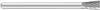 71120-FULLERTON - 3/16 (.1875) Inverted Cone (SN-53) Single Cut Solid Carbide Burr (Rotary File)