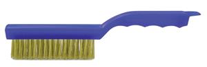 73218 - 4 x 16 Rows Brass Fill Plastic Shoe Handle Wire Scratch Brush