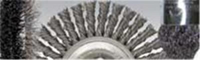78830 - Crimped Wire End Brush 3/4 Inch (19 mm) Dia. x .006 x 7/8 Inch Stainless Steel