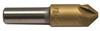 79T012501 - 1/8 High Speed Steel, Chatterless 6-Flute Countersink - 60°, TiN Coated