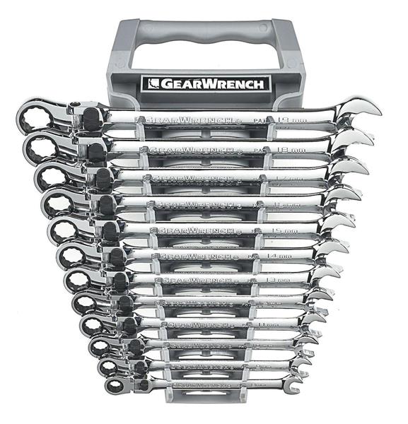 85698 - 12 Piece XL Locking Flex Combination Ratcheting Wrench Set Metric