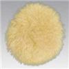 90082 - 7 Inch (178 mm) Dia. Polishing Pad, Natural Sheepskin Wool, Reattachable Hook-Face Backing