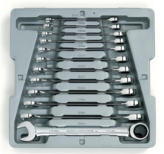 9412 - 12 Piece Combination Ratcheting Wrench Set Metric