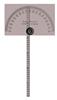968-203 - Rectangular Base Protractor, 6 Inch Arm With Graduation Rule, With 1 Degree Graduations (0-180/180-0)