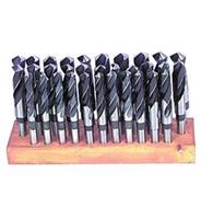 AK50-S32HS - 33/64 - 1 Inch by 64ths HSS 32-Piece 1/2 Inch Reduced Shank Silver & Deming Drill Set with Wooden Stand