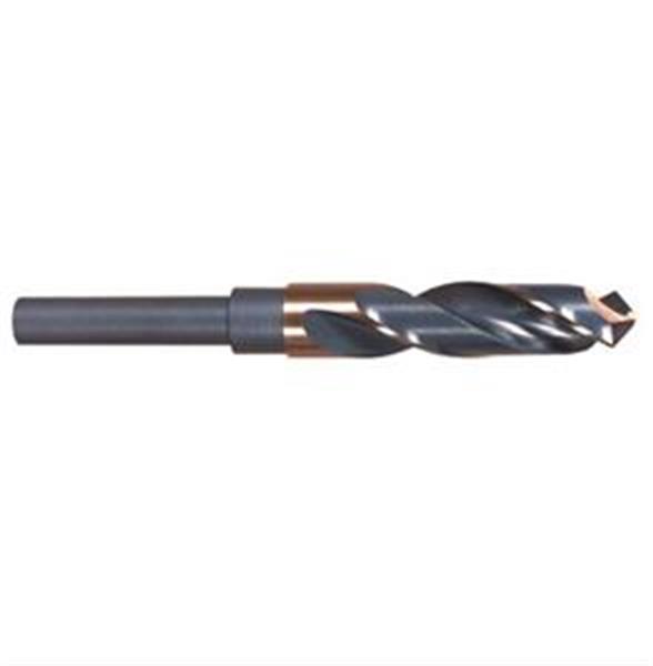 AK70-124 - 1-3/8 Cobalt Gold Surface Treated 118° Standard Point 1/2 Shank Silver & Deming Drill