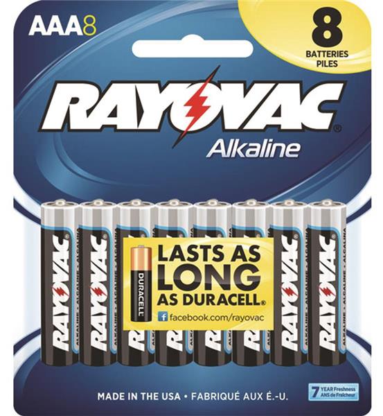 ALAAA-8J - AAA Size Alkaline UltraPro Standard Single Use Battery (8 per Pack)