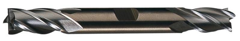 C52172 - 3/16 Inch Diameter HSS-CO 4 Flute,1/2 Inch LoC, 3/8 Inch Shank, 3.25 Inch OAL, Double-End Endmill