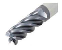 ECI-E5R500-IC900 - 1/2 Inch Solid Carbide TiAlN Coated, 5 Flute 38° Helix, 1-1/4 Inch LoC, 3.5 Inch OAL, Square End, 45° Corner Chamfer Endmill