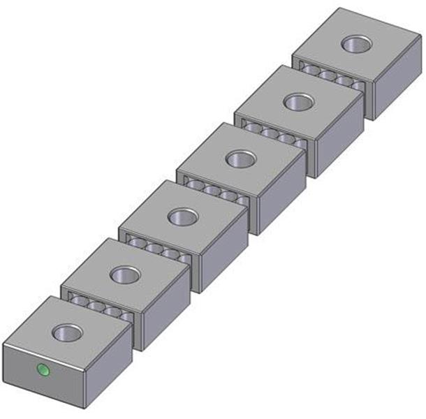 EEPM-IB625 - 12.0 Inch 1.97 Inch 0.98 Inch, 6-Pole Block Connected Induction Block