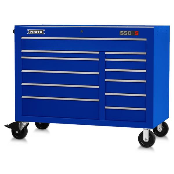 J555041-12BL - 550S 50 Inch Workstation - 12 Drawer, Gloss Blue - Proto®