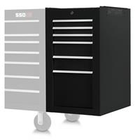 J551934-6BK-SC - 550S Side Cabinet - 6 Drawer, Gloss Black - Proto®