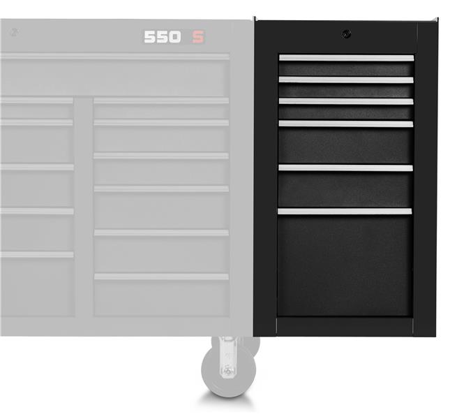 J551934-6DB-SC - 550S Side Cabinet - 6 Drawer, Dual Black - Proto®