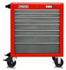J553441-8SG - 550S 34 Inch Roller Cabinet - 8 Drawer, Safety Red and Gray - Proto®
