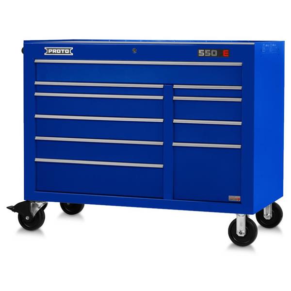 J555041-10BLPD - 550E 50 Inch Power Workstation - 10 Drawer, Blue - Proto®
