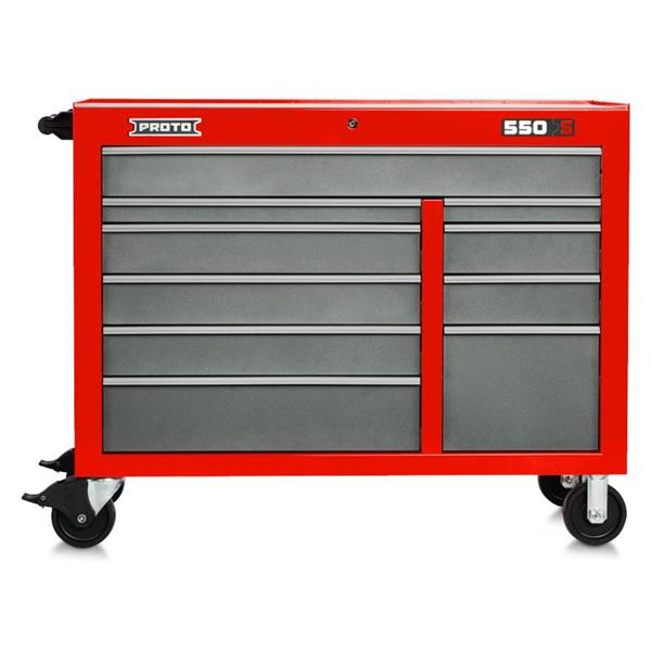 J555041-10RD - 550S 50 Inch Workstation - 10 Drawer, Gloss Red - Proto®
