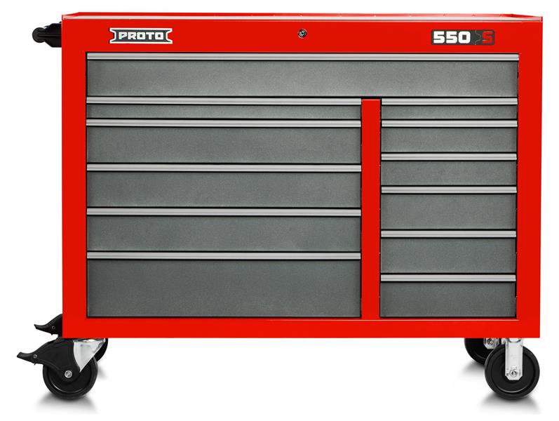 J555041-12SG - 550HS 50 Inch Workstation - 12 Drawer, Safety Red and Gray - Proto®