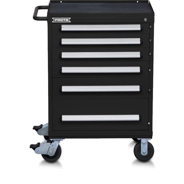 J563042-6BK - 560S 30 Inch Roller Cabinet- 6 Drawer- Gloss Black - Proto®