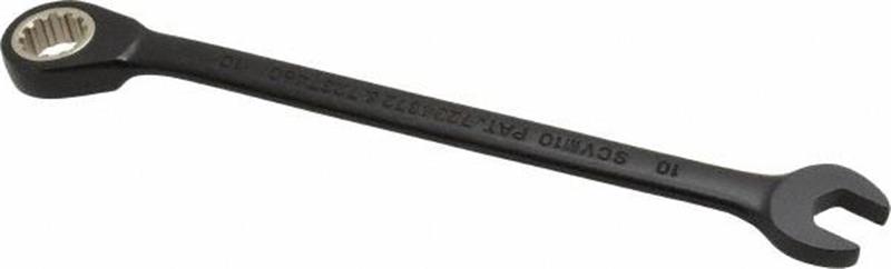 JSCVM12-PRO - Black Chrome Combination Reversible Ratcheting Wrench 12 mm - Spline - Proto®