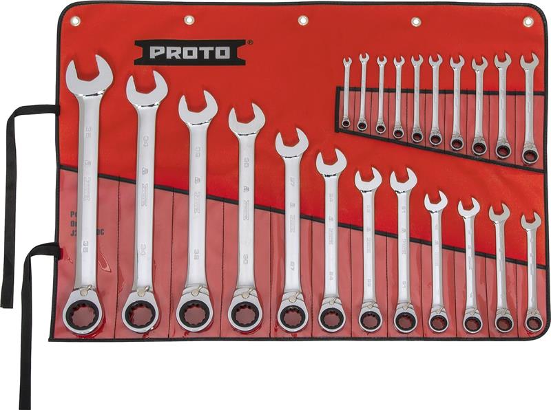 22 Piece Full Polish Metric Combination Reversible Ratcheting